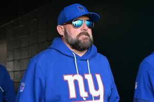 New York Giants head coach Brian Daboll walks out the tunnel.