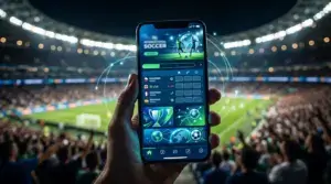 World Cup 2026 betting promotions interface with stadium atmosphere and global sports betting design