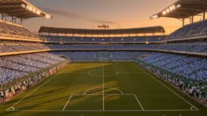 Uruguay vs Saudi Arabia World Cup 2026 stadium scene with crowd at Hard Rock Stadium Miami