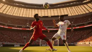 Belgium striker attacking during World Cup 2026 match at SoFi Stadium