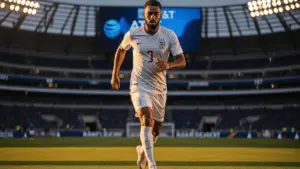 Harry Kane in England kit during World Cup match at AT&T Stadium Dallas