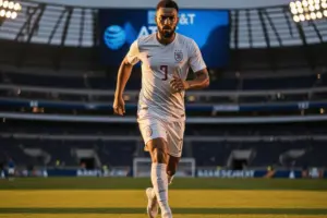 Harry Kane in England kit during World Cup match at AT&T Stadium Dallas