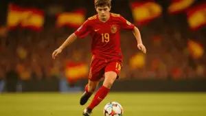 Lamine Yamal in action for Spain during World Cup 2026 match