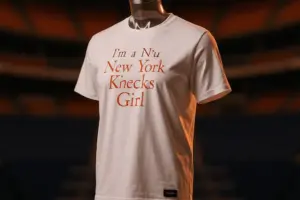 Luxury Knicks Girl t-shirt displayed at Madison Square Garden Team Store