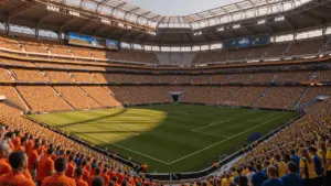 NRG Stadium Houston during Netherlands vs Sweden 2026 World Cup Group F match with packed crowd