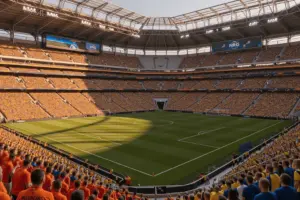 NRG Stadium Houston during Netherlands vs Sweden 2026 World Cup Group F match with packed crowd