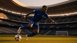 Kylian Mbappé shooting for France at MetLife Stadium World Cup 2026