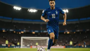 Kylian Mbappe in action for France at World Cup 2026 match