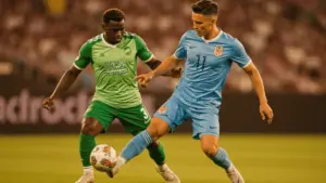 Saudi Arabia vs Uruguay World Cup 2026 match action with players competing for the ball