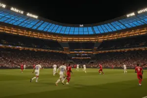 USA vs Turkey World Cup 2026 match at SoFi Stadium under lights