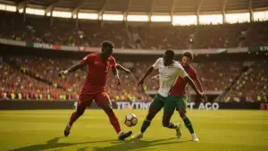 Belgium vs Senegal World Cup 2026 Round of 32 knockout match action at Seattle Stadium