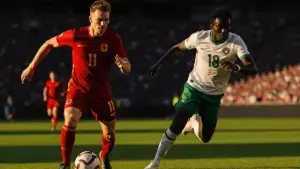 Belgium and Senegal players in attacking action during 2026 World Cup Round of 32 match